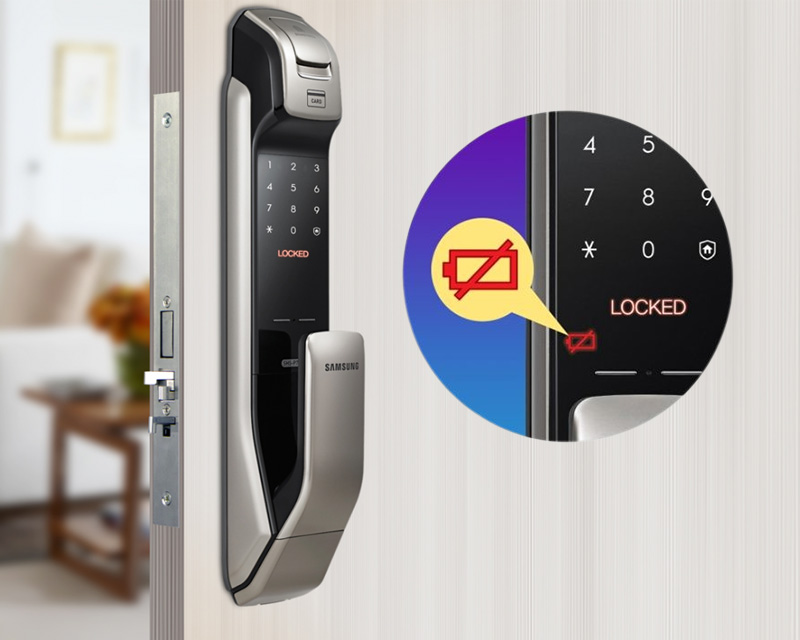 Dấu hiệu khóa cửa điện tử sắp hết pin