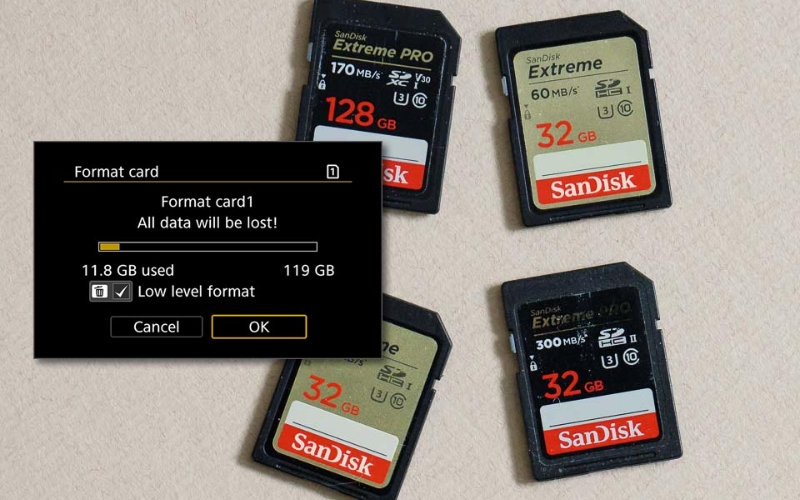 Định dạng thẻ nhớ camera là gì